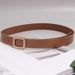 Korean style simple and versatile square buckle cowhide belt for women, decorative jeans, jacket, fashionable and casual waist belt_viptrois.com