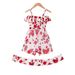 Mother & Kids INS Girls Summer Jumpsuit, Flower Pattern Jumpsuit_viptrois.com