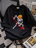 Skeleton Hockey Halloween Pumpkin T-Shirt Comfortable Top For Everyday Wear Fashion Slightly Stylish Versatile Women Designer Clothes Women Top Graphic Tees Female Unisex T-Shirt For Women Casual Summer Soft Streetwear Graphic Casual Stretched_viptrois.com