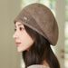 Women's Autumn Winter Fashion Versatile Wool Knitted Hat Comfortable Warm Slouchy Beanie Wholesale_viptrois.com