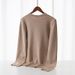 Men's Slim Fit Knit Sweater - Soft Round Neck Long Sleeve Pullover For Winter & Fall, Breathable & Stretchy, Machine Washable_viptrois.com