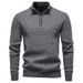 Men's Thickened Sweater Men's Semi-Zipper Stand-Up Collar Business Casual Sweater Men's_viptrois.com