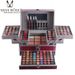 MISS ROSE Professional Makeup Bag With Multi-Color Eyeshadow Palette – Stylish & Portable Cosmetic Organizer For Women_viptrois.com