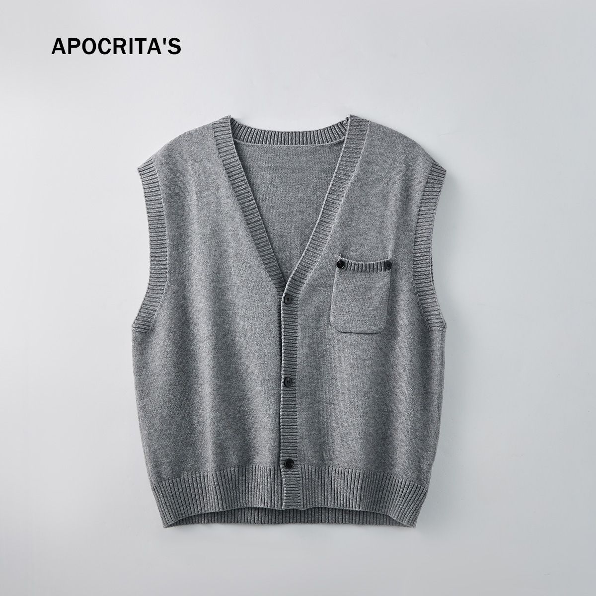 Nordmann APO Men's Clothing|Cross-Border Sweater Men And Women Autumn Winter Korean Style Loose V-Neck Knitted Cardigan Vest_viptrois.com
