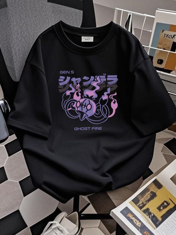 Chandelure Sweater T Shirt SweaT Video Game Gaming Japan Halloween Spooky Pastel Goth Black Ghost Streetwear Comfortable Homme Stretched Fashion_viptrois.com