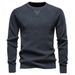 Men's Clothing Men's High-Quality Business Casual Knit Sweater Autumn/Winter New Round Neck Fashion Solid Color_viptrois.com