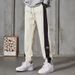 Men's Velvet Sweatpants Loose Fit Casual Autumn Winter Fashion Waffle Patterned Grey Color Bottoms_viptrois.com