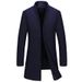 Loom Loom Cross-Border Exclusive Wool Coat For Men, Mid-Length Monk Collar Trench Coat, European Style_viptrois.com
