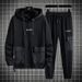 Men's Clothing Sweater suit spring and autumn sports casual trousers two piece suit trendy fat loose workwear large size men's jacket_viptrois.com