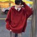 Loom Loom Hooded Men Autumn Winter Lazy Knitted Sweater Couple American Retro Jacket Harajuku Style_viptrois.com