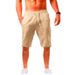 Men's Hip Hop Sports Shorts Breathable Cotton And Linen Trendy Solid Color Casual Thin Bottoms_viptrois.com