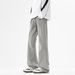 Men's Slim Fit Flared Fleece Jeans - American Style Straight Leg Loose Fit Pants For Autumn & Winter_viptrois.com