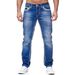 Men's Clothing Slim Double Line Jeans Gold Classic Tricolor Jeans New_viptrois.com