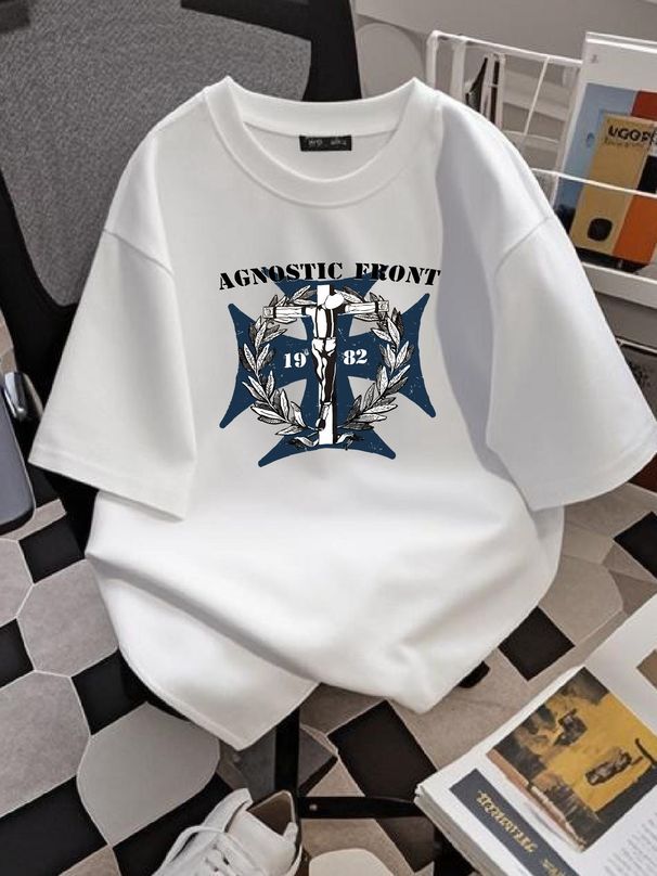 New Agnostic Front NOS T-Shirt NY All Size White Shirt Versatile Casual Soft Breathable Comfortable Graphic Homme Fashion Stretched Slightly_viptrois.com