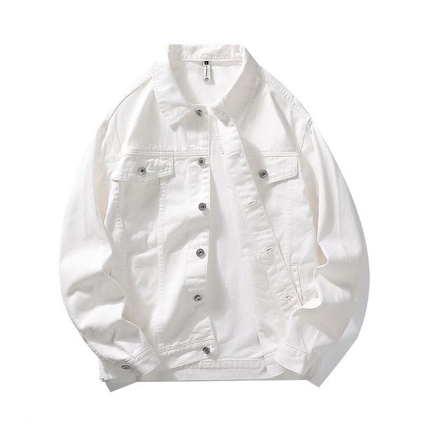 Youthful Fashion Lapel Long Sleeved Straight Hem Jacket, Men's Trendy Solid Color Outerwear Temperament_viptrois.com