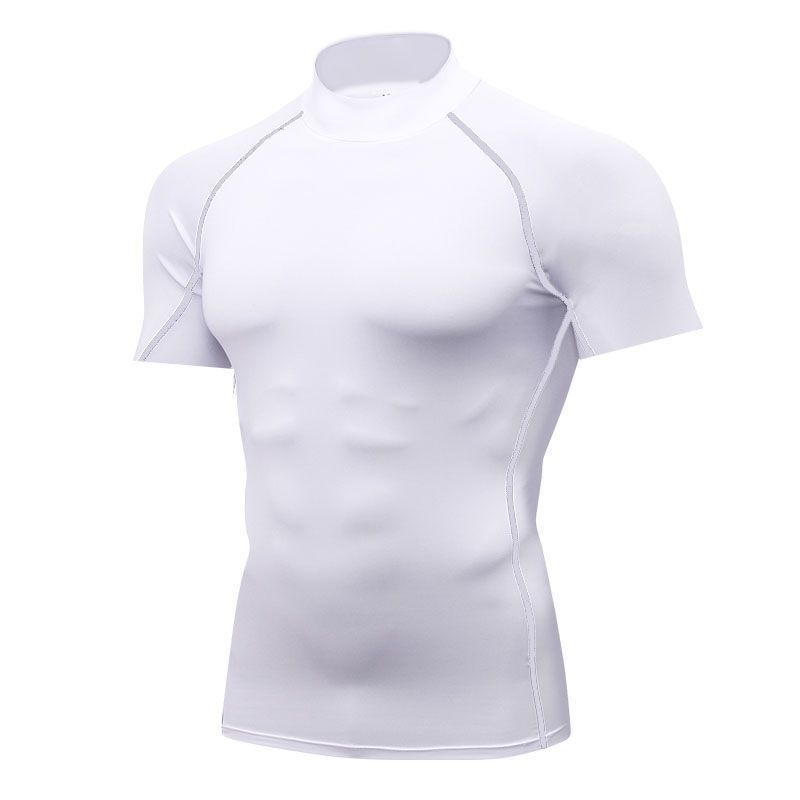 Men's Clothing Men's T Shirt Clothing Sports Tights Gym Training Compression Clothes Basketball Quick Drying Running Short Sleeves_viptrois.com