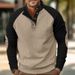 2026 Spring And Autumn New Men's Outdoor Raglan Casual Stand Collar Loose Corduroy Long Sleeve Sweatshirt_viptrois.com