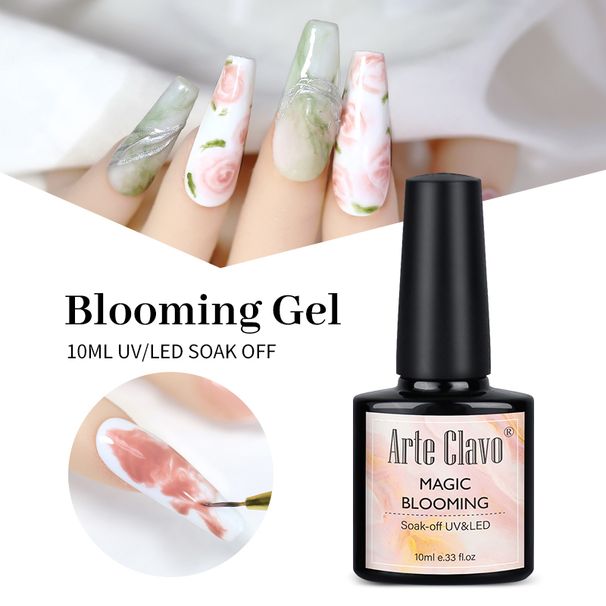 Arte Clavo Blossom Gel Nail Art Transparent Blossom Nail Polish Blooming Smook Effect Flower Gel Polish Soak off Nail Glue Gel_viptrois.com