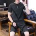 Summer Suit Men's Trendy Brand Casual Sports Short-sleeved Shorts Men's Clothing Set With Handsome Youth Ice Silk Clothes_viptrois.com