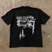 American Trendy Fuzzy Font Sand Dot Print High Street Style Loose Fit Couple's Short Sleeve T-Shirt For Men Ins_viptrois.com