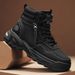 European Warm Series Men's 2025 Winter New Thick-Soled Casual Sports Martin Boots Outdoor Hiking Leather Versatile Work Safety Shoes_viptrois.com