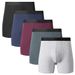 Pulse Ouma Cross-Border Men's Underwear Mid-Length Pure Cotton Open Sports Solid Color Plus Boxer Briefs US Size_viptrois.com