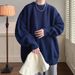 Artistic Jacquard Long Sleeve Sweater Versatile Fashion Knitted Sweater New Line Thread Clothes_viptrois.com