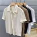 Men's Clothing Summer Thin Fashion Hollow Short Sleeved Shirt Handsome Light Luxury Drape Shirt_viptrois.com