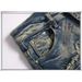 Unisex Y2K Punk Biker Stacked Flared Jeans, Mud-Wash, Layered Frayed Rips & Stripe Lining, Breathable For Summer_viptrois.com