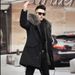 Men's Clothing Premium Mink Fur-Lined Parka Coat For Men - Detachable Hood Winter Jacket With Real Mink Inner, Slim Fit Mid-Length Outerwear_viptrois.com