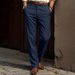 Men's Straight Leg Dress Pants Casual Versatile Cool Loose Fit Drape For Spring And Summer_viptrois.com