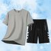 2025 New Running Sports Ice Silk Set Men's Summer Speed Drying Clothes Shorts Short Sleeved Sportswear Five_viptrois.com