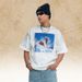 American-syle High Disressed Spray-pained Gradien Niche Shor-sleeve Men's Summer Rendy Sree Design_viptrois.com