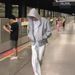 2025 Flower Gray Cardigan Sweater Men's Spring And Autumn Double-headed Zipper Hooded Jacket American Retro Jacket Loose_viptrois.com