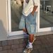 Men's Clothing Denim Loose Shorts Street Fashion Ins Workwear Denim Straight Five Point_viptrois.com