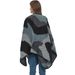 Unisex Large leopard print split cape with double jacquard collar_viptrois.com