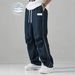 Men's Quick-Dry Outdoor Casual Pants With Stripes, Breathable Straight Leg Trousers For Sports And Daily Wear_viptrois.com