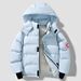 Men's Clothing Men's Raglan Sleeve Down Cotton Jacket With US Shield Print, Casual American Style Cropped Cotton Coat_viptrois.com
