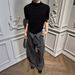 Accumulated Stripes Kendo Residual Heart Trousers Men's Draped Pleated Embroidered Gray Micro Flared Pants Straight-legcasualloose Pants_viptrois.com