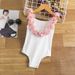 Mother & Kids Baby Girl Watermelon Swimsuit 3D Flower Bikini Swimming Swimwear_viptrois.com