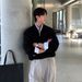 Sweater Casual Early Autumn New Men's Lapel Half Zipper Knitted Top_viptrois.com