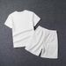 Men's Waffle Texture Set - Slim Fit Short Sleeve & Shorts | Korean Streetwear_viptrois.com