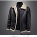 Men's Winter Biker Jacket - Faux Leather & Fleece Lined Windproof Coat With Zipper Closure (Black, Sizes M-5XL)_viptrois.com
