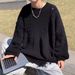 American Street Hip-Hop Frayed Hole Men's Autumn And Winter Trendy Brand Design Sense Loose Couple Knitwear Sweater_viptrois.com