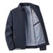 Classic Stand Collar Jacket For Men – Relaxed Fit Corduroy Coat With Rabbit Wool & Spandex Lining (M-5XL, Black/Navy/Khaki) – Casual Outerwear_viptrois.com