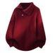 Autumn Winter Turn-Down Collar Knitted Men's Youth Trendy Fashion Casual Elegant Versatile Solid Color Sweater Top_viptrois.com
