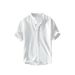 Men's Casual Linen Cotton Shirt - Summer Loose Fit Pullover Shirt For Youth_viptrois.com