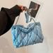 Women's Crossbody Bags High-grade Soft Rhombic Chain Bag Large Capacity Tote Bag Fashion Shoulder Bag_viptrois.com