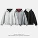 Nordmann 380g Heavyweight American Style Color-Block Lined Hooded Sweatshirt For Men, Autumn Sports Hoodie, Short Loose Fit_viptrois.com