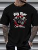 Billy Eight - CAFE RACER - Mens T-Shirt - Biker, Rock-a-billy USA Stretched Casual Slightly Breathable Summer Unisex Soft Stylish Fashion_viptrois.com